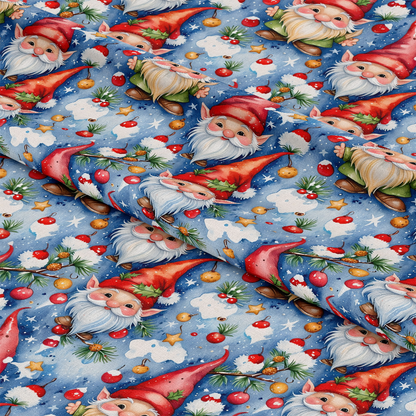 Christmas Gnomes Pattern 4 Quilting Cotton Fabric
