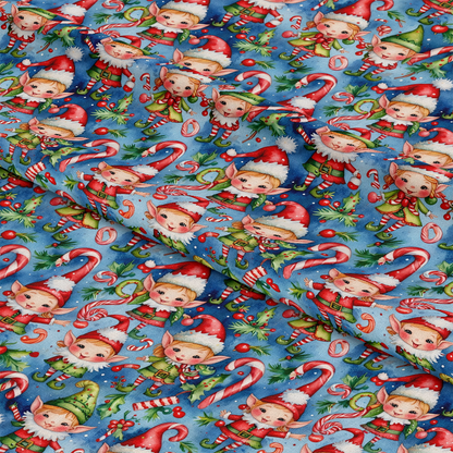 Christmas Gnomes Pattern 7 Quilting Cotton Fabric