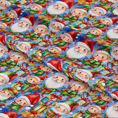 Christmas Gnomes Pattern 8 Quilting Cotton Fabric