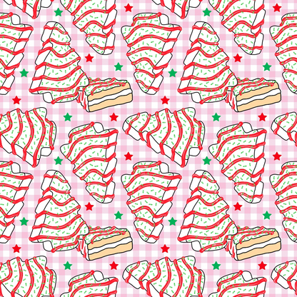 Christmas Tree Cakes Pattern 2 Quilting Cotton Fabric