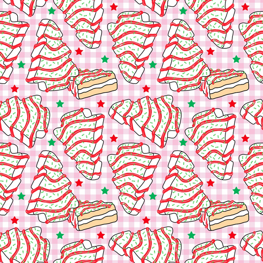 Christmas Tree Cakes Pattern 2 Quilting Cotton Fabric