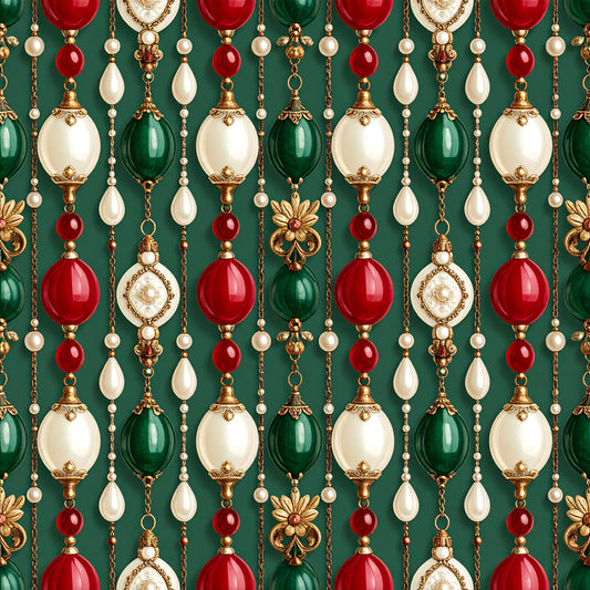 Christmas Ornament Luxe Pattern 19 Quilting Cotton Fabric