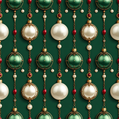 Christmas Ornament Luxe Pattern 20 Quilting Cotton Fabric