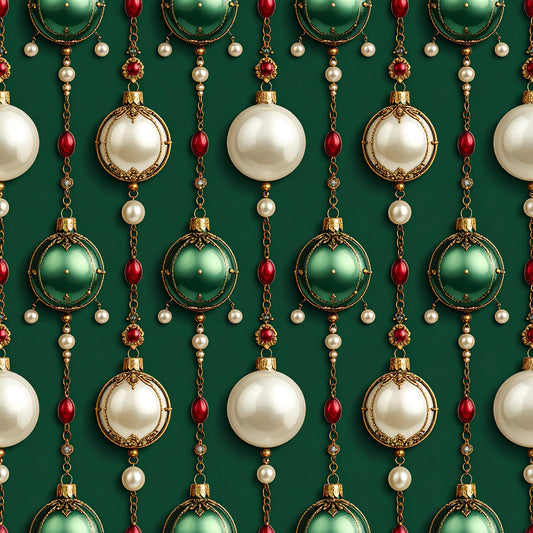 Christmas Ornament Luxe Pattern 20 Quilting Cotton Fabric