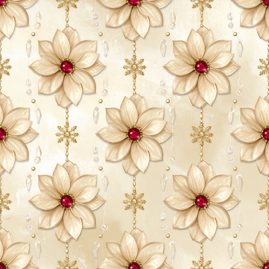Christmas Ornament Luxe Pattern 24 Quilting Cotton Fabric