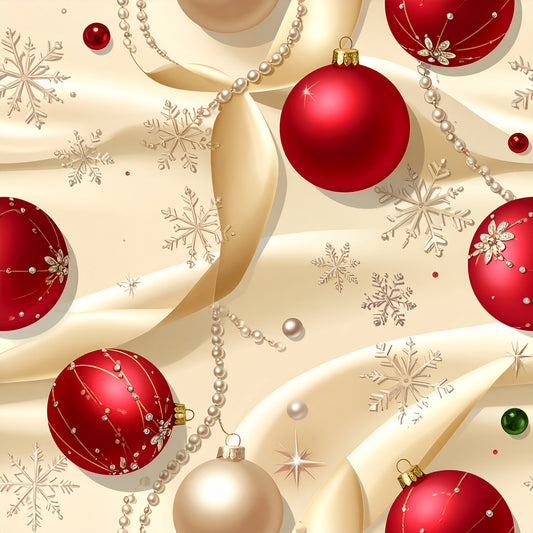 Christmas Ornament Luxe Pattern 5 Quilting Cotton Fabric