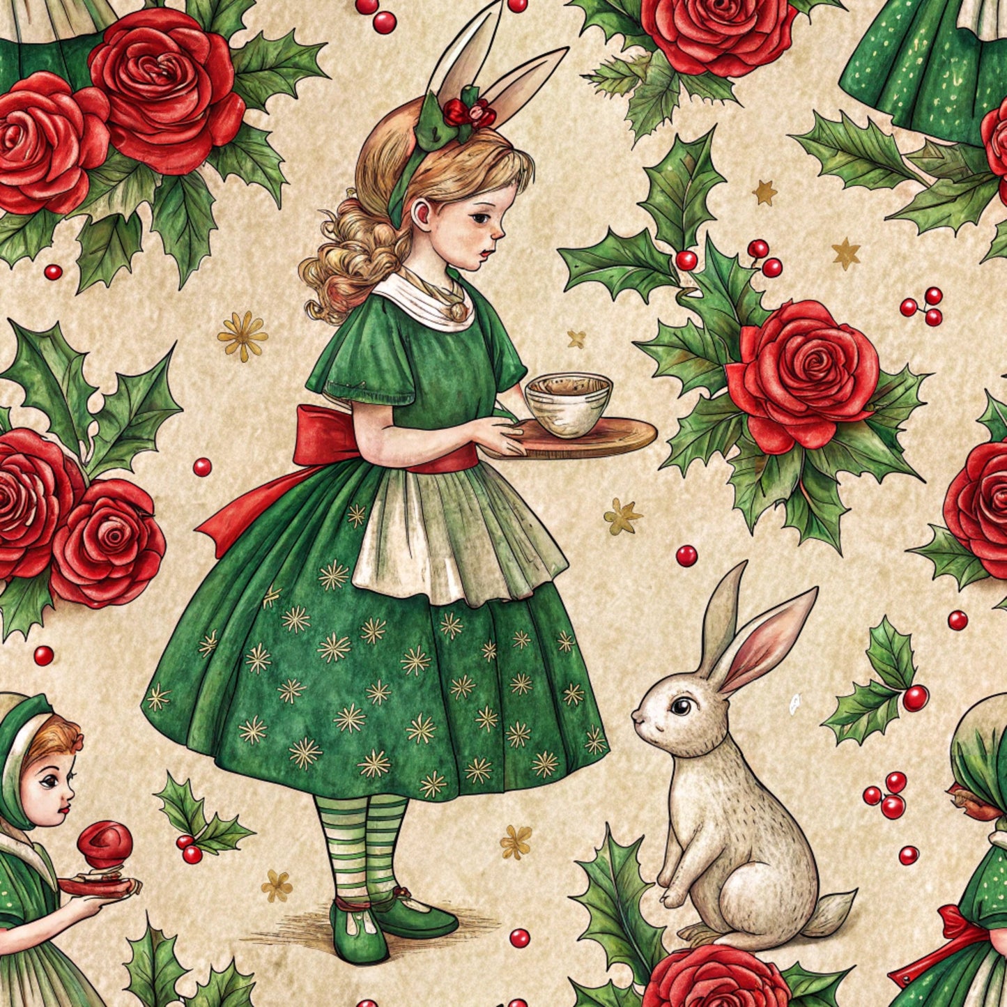 Christmas in Wonderland Pattern 33 Quilting Cotton Fabric