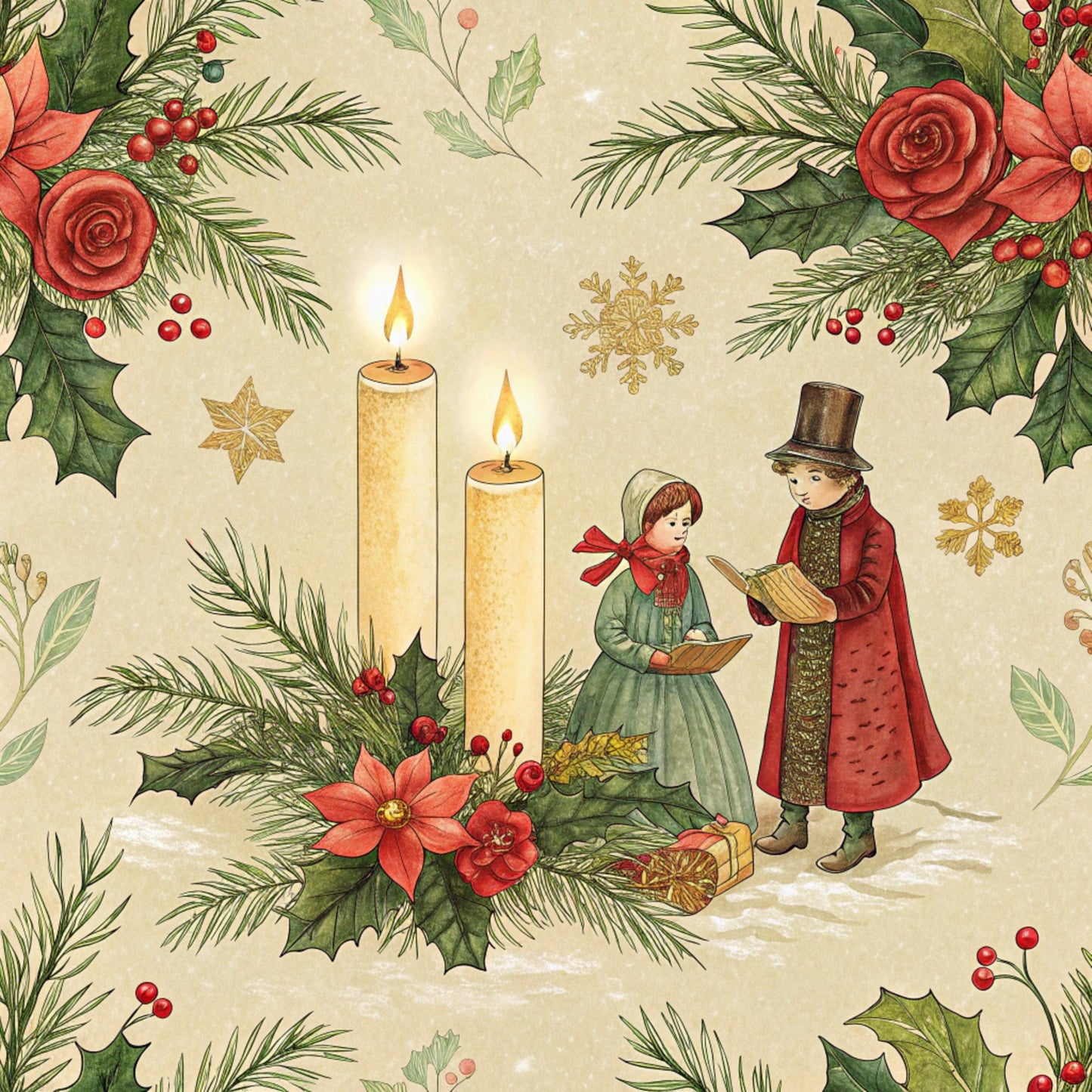 Christmas in Wonderland Pattern 34 Quilting Cotton Fabric