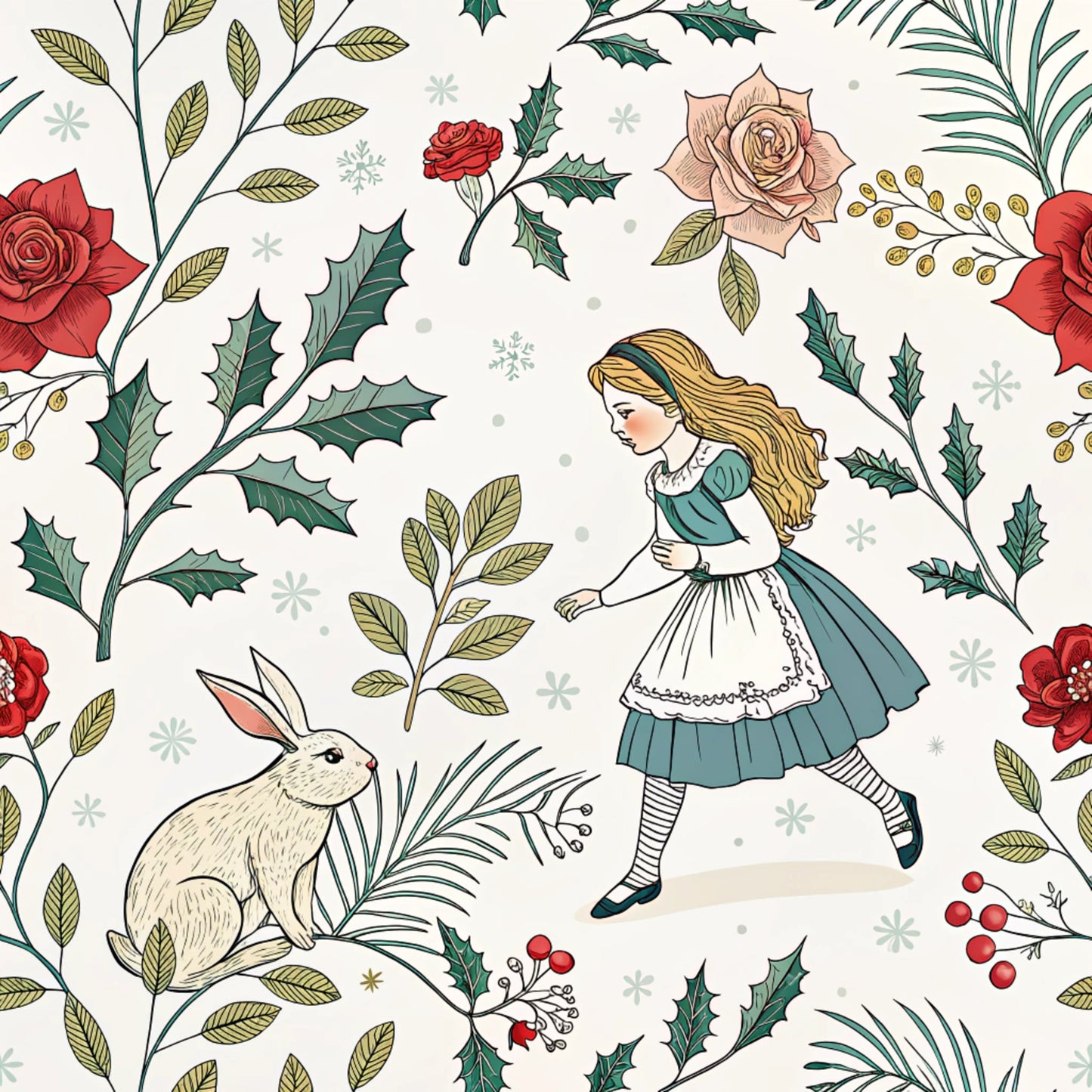 Christmas in Wonderland Pattern 38 Quilting Cotton Fabric