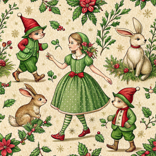 Christmas in Wonderland Pattern 39 Quilting Cotton Fabric