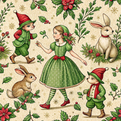 Christmas in Wonderland Pattern 39 Quilting Cotton Fabric