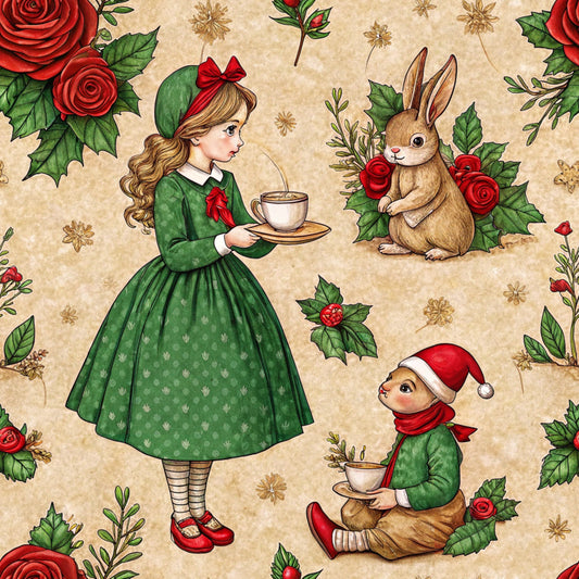 Christmas in Wonderland Pattern 42 Quilting Cotton Fabric
