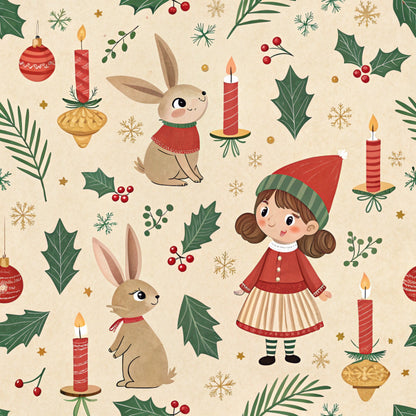 Christmas in Wonderland Pattern 48 Quilting Cotton Fabric