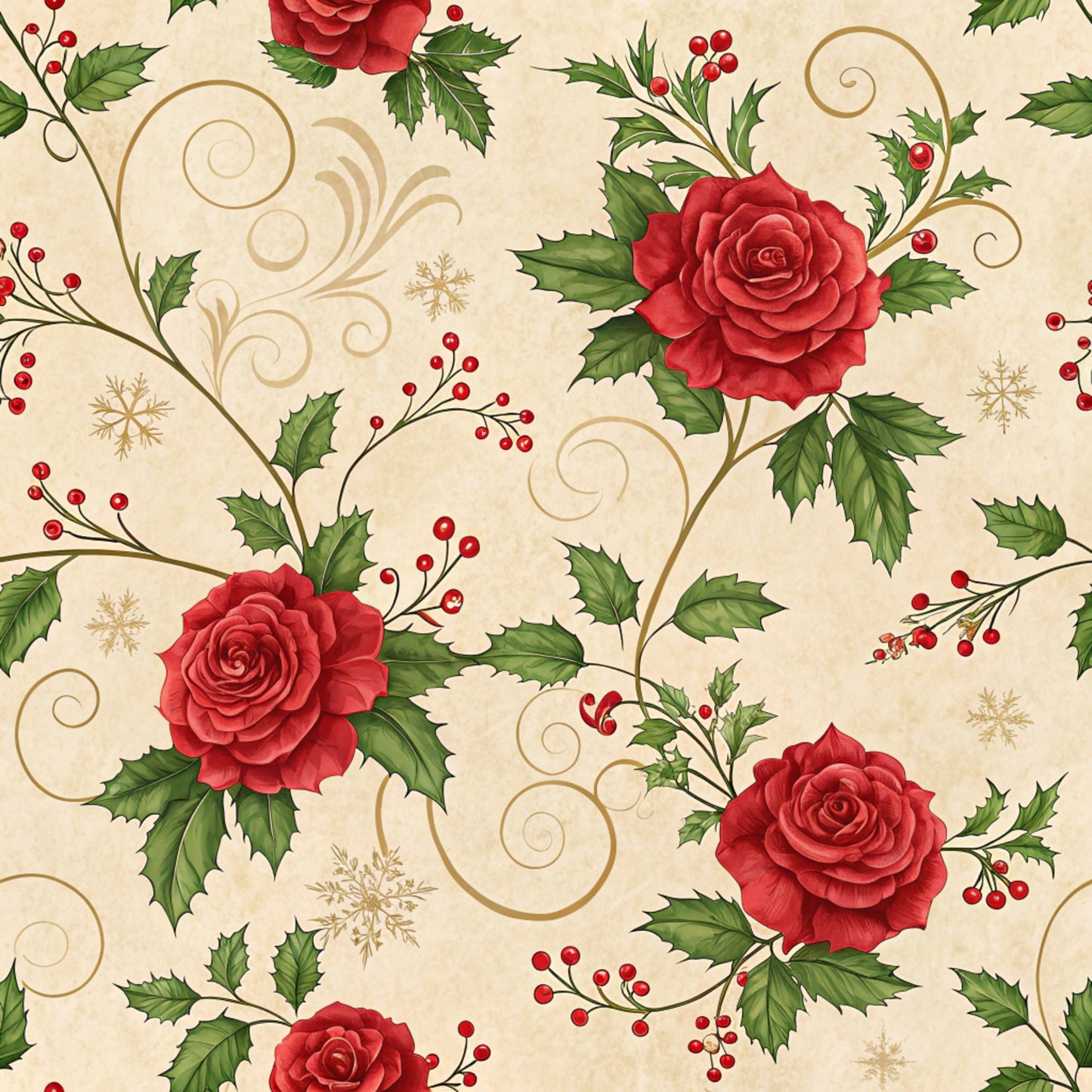 Christmas in Wonderland Pattern 50 Quilting Cotton Fabric