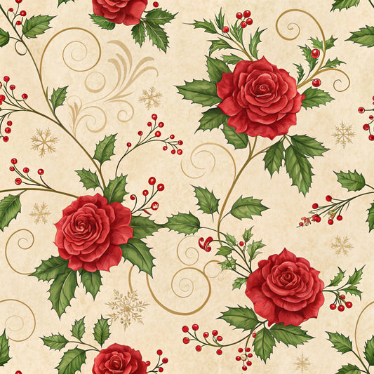 Christmas in Wonderland Pattern 50 Quilting Cotton Fabric