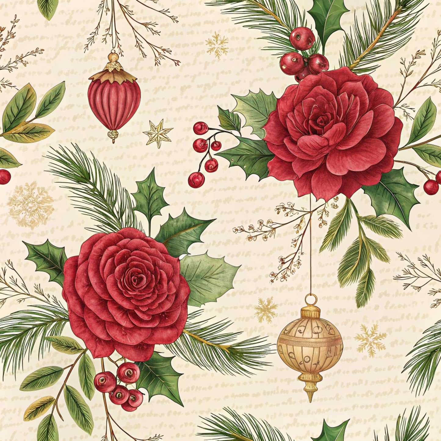 Christmas in Wonderland Pattern 51 Quilting Cotton Fabric