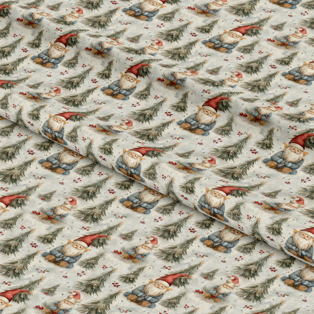 Classic Christmas Gnomes Pattern 11 Quilting Cotton Fabric