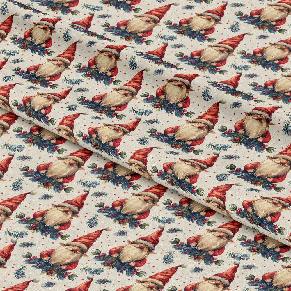 Classic Christmas Gnomes Pattern 1 Quilting Cotton Fabric