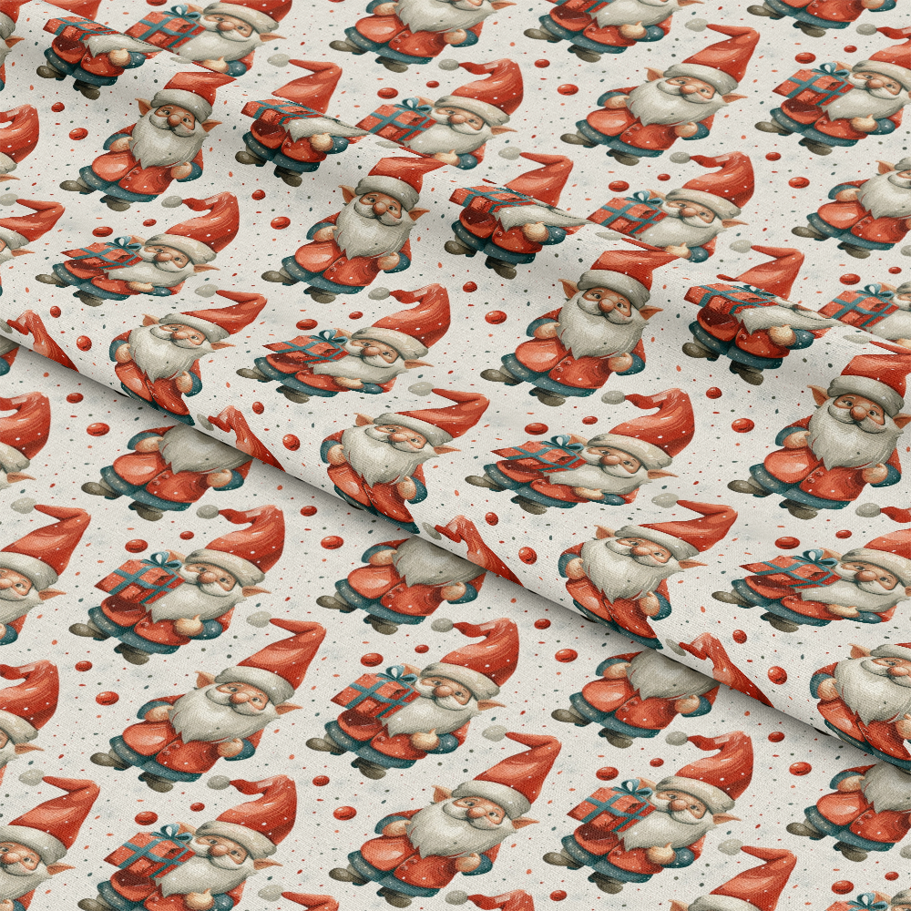 Classic Christmas Gnomes Pattern 2 Quilting Cotton Fabric