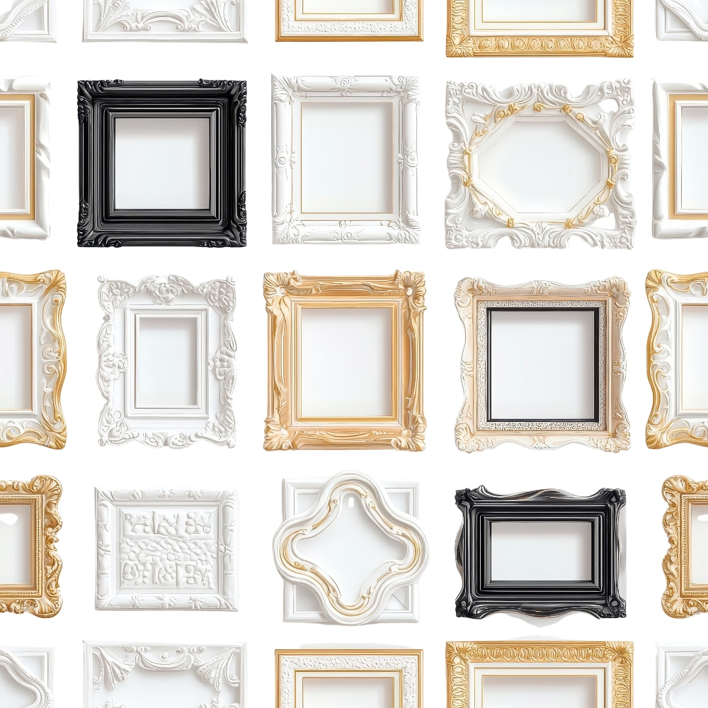 Classic Picture Frames Pattern Quilting Cotton Fabric – FabricMegaStore.com