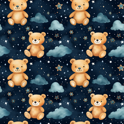 Classic Teddy Bear Pattern 12 Quilting Cotton Fabric