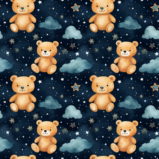 Classic Teddy Bear Pattern 12 Quilting Cotton Fabric