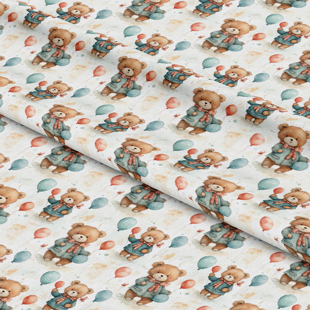 Classic Teddy Bear Pattern 2 Quilting Cotton Fabric