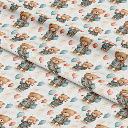 Classic Teddy Bear Pattern 2 Quilting Cotton Fabric