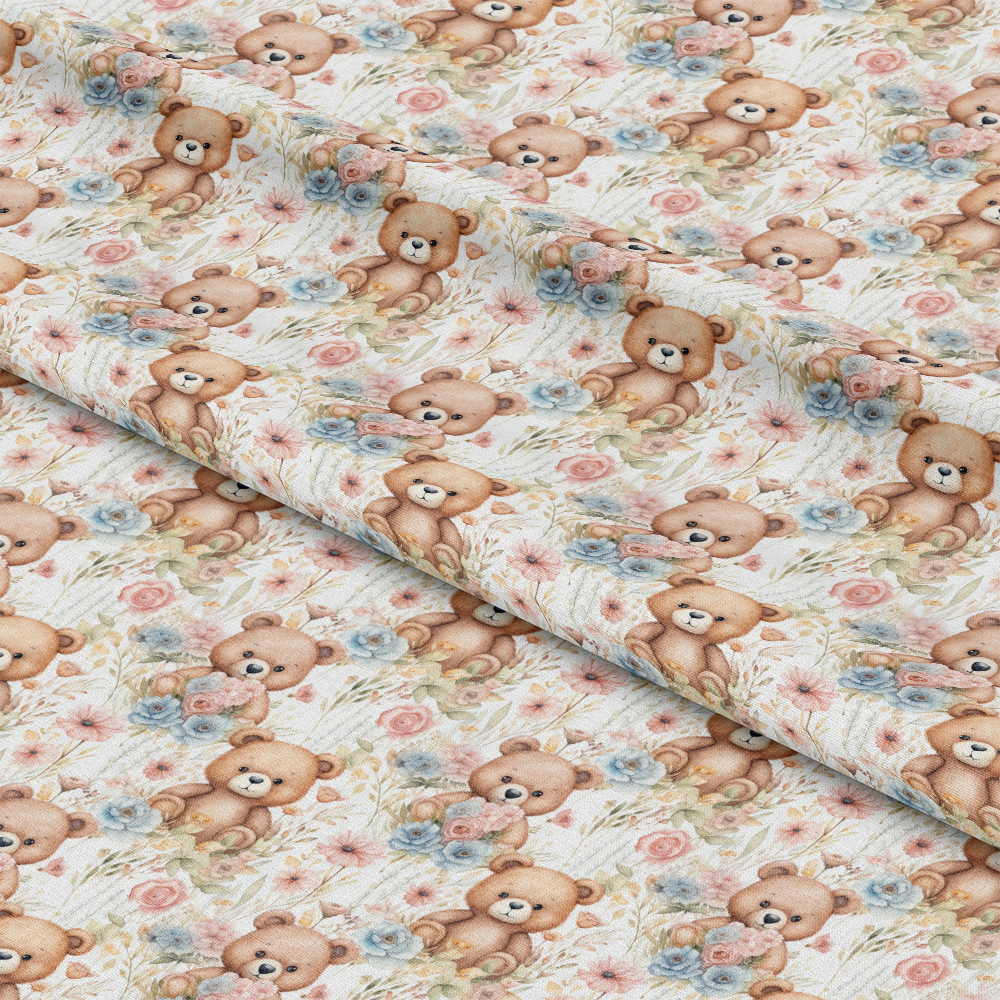 Classic Teddy Bear Pattern 3 Quilting Cotton Fabric