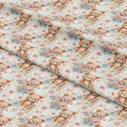 Classic Teddy Bear Pattern 3 Quilting Cotton Fabric