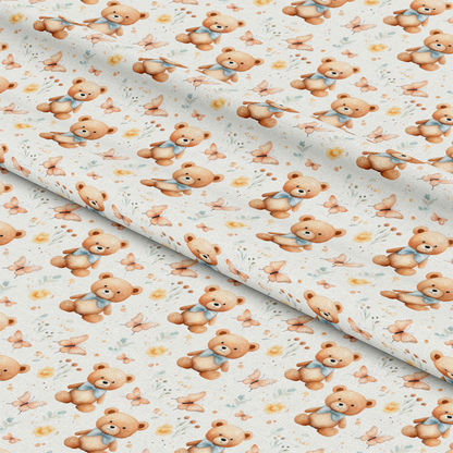 Classic Teddy Bear Pattern 4 Quilting Cotton Fabric