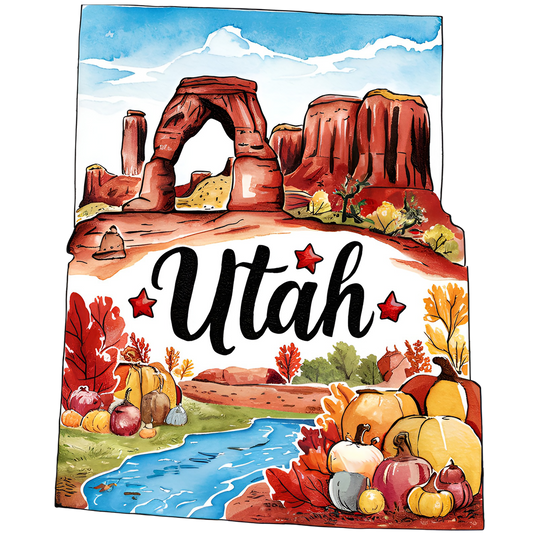 Classic US States Fabric Panel 50