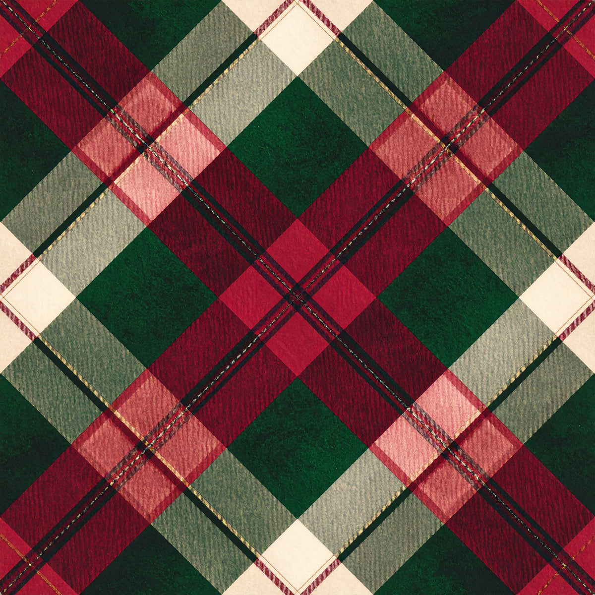 Classic Christmas Tartan Pattern 15 Quilting Cotton Fabric