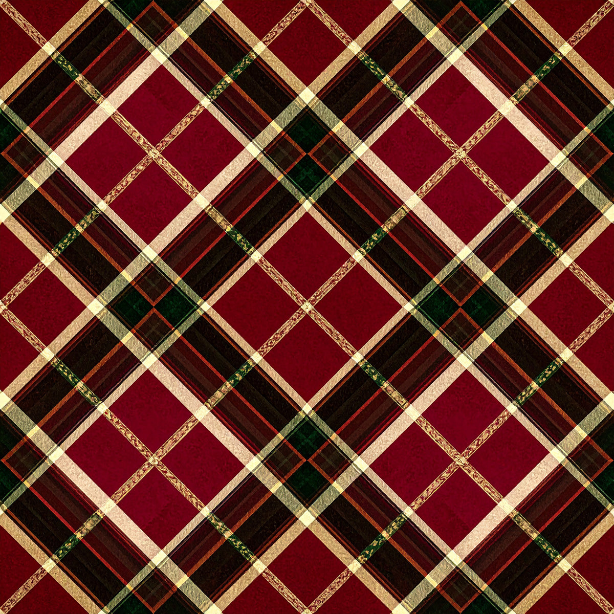 Classic Christmas Tartan Pattern 17 Quilting Cotton Fabric