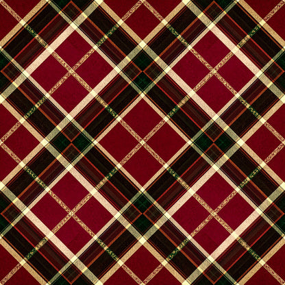Classic Christmas Tartan Pattern 17 Quilting Cotton Fabric