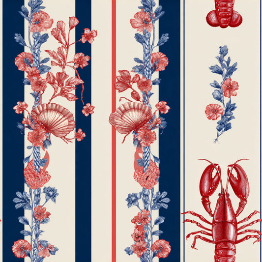 Coastal Coquette Pattern 4 Quilting Cotton Fabric