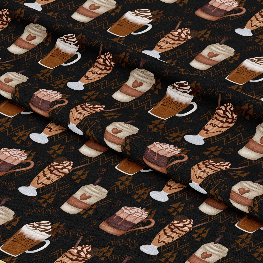 Coffee Gnomes Pattern 7 Quilting Cotton Fabric