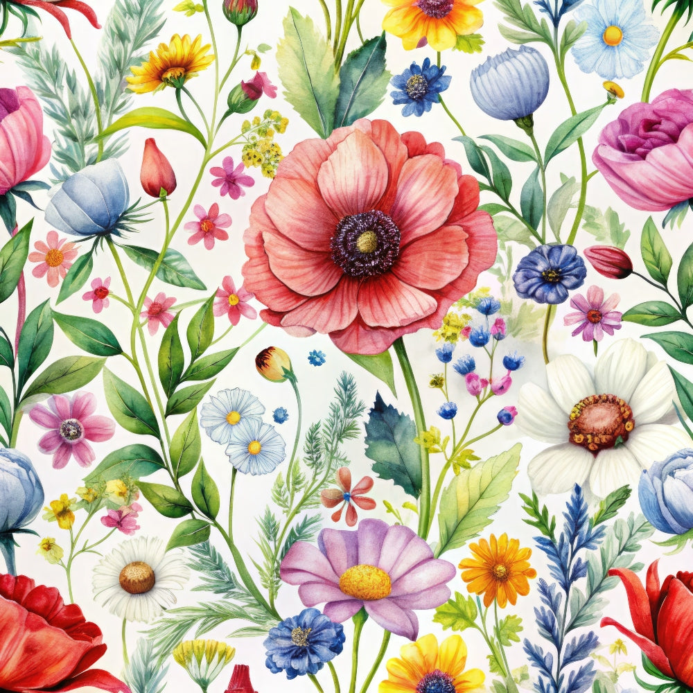 Colorful Bliss Wildflowers Pattern 12 Quilting Cotton Fabric