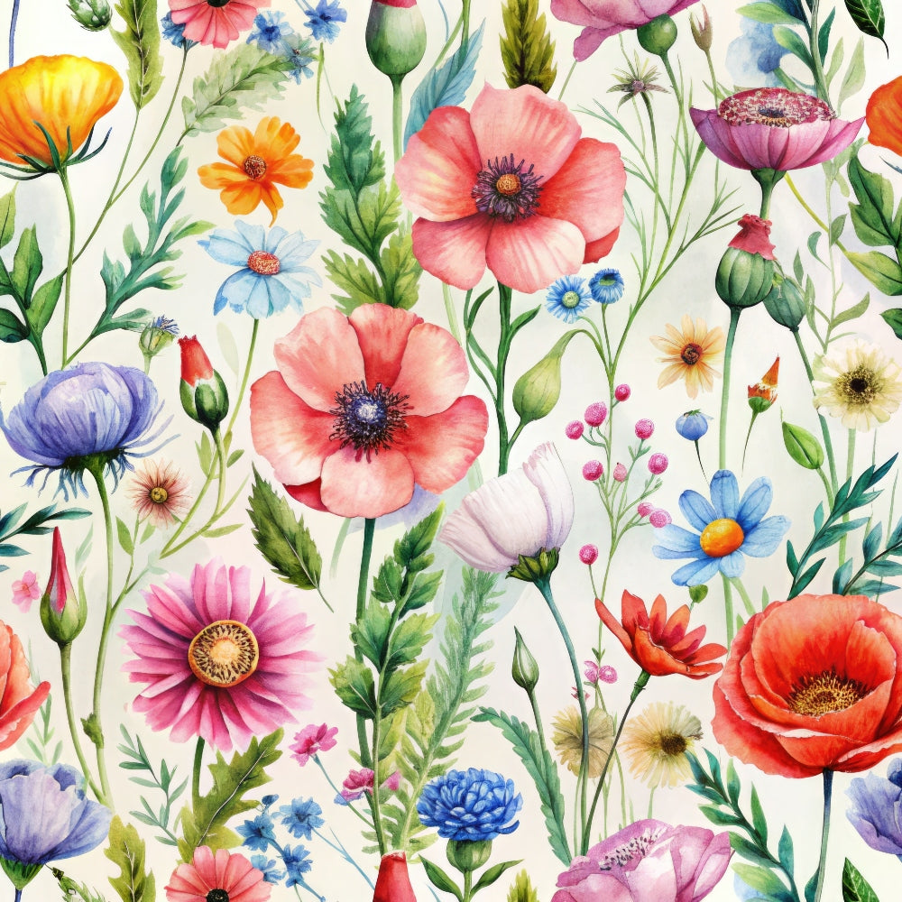 Colorful Bliss Wildflowers Pattern 3 Quilting Cotton Fabric