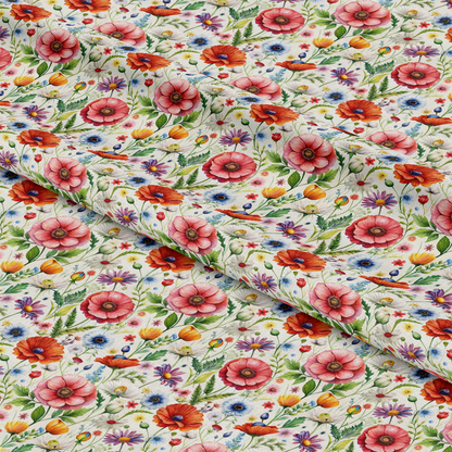 Colorful Bliss Wildflowers Pattern 4 Quilting Cotton Fabric