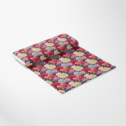 Colorful Carnation Flowers Pattern 7 Quilting Cotton Fabric