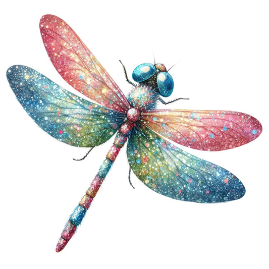 Colorful Dragonfly Fabric Panel 2
