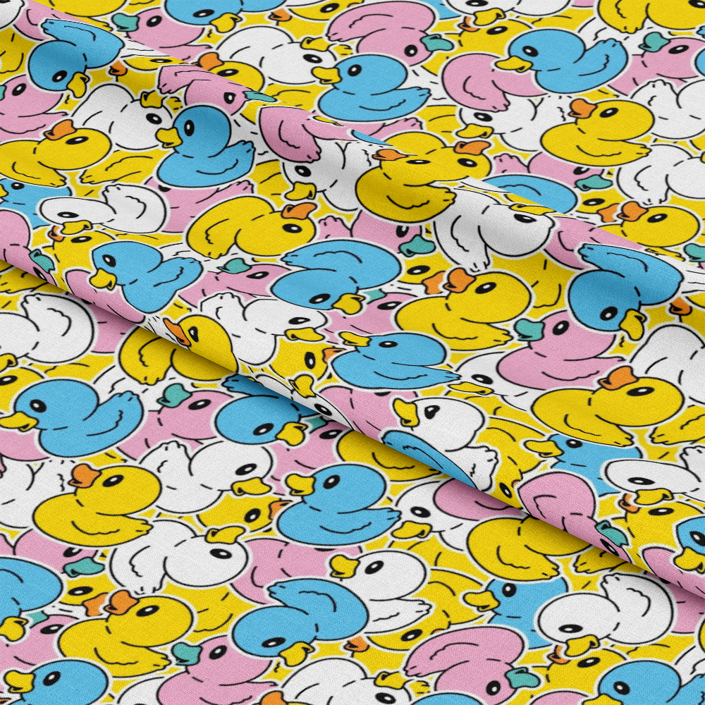 Colorful Rubber Ducks Quilting Cotton Fabric