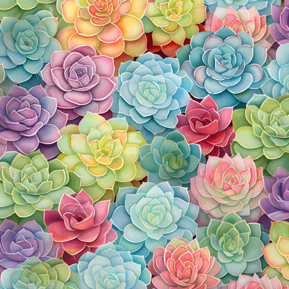 Colorful Cactus Pattern 11 Quilting Cotton Fabric