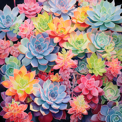 Colorful Cactus Pattern 3 Quilting Cotton Fabric