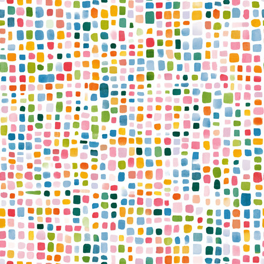 Colorful Mosaic Pattern 1 Quilting Cotton Fabric
