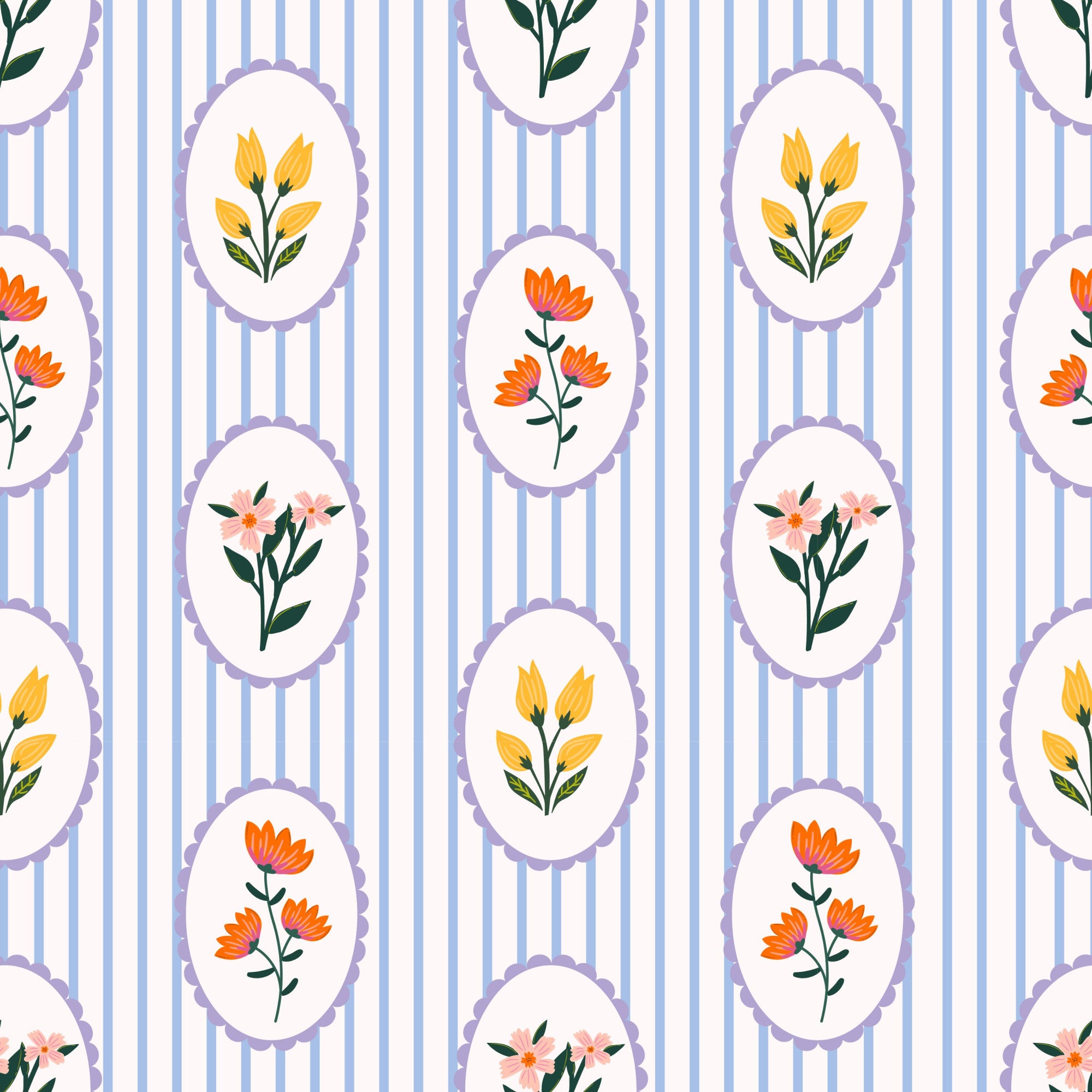 Cottagecore Spring Floral Pattern 10 Quilting Cotton Fabric ...