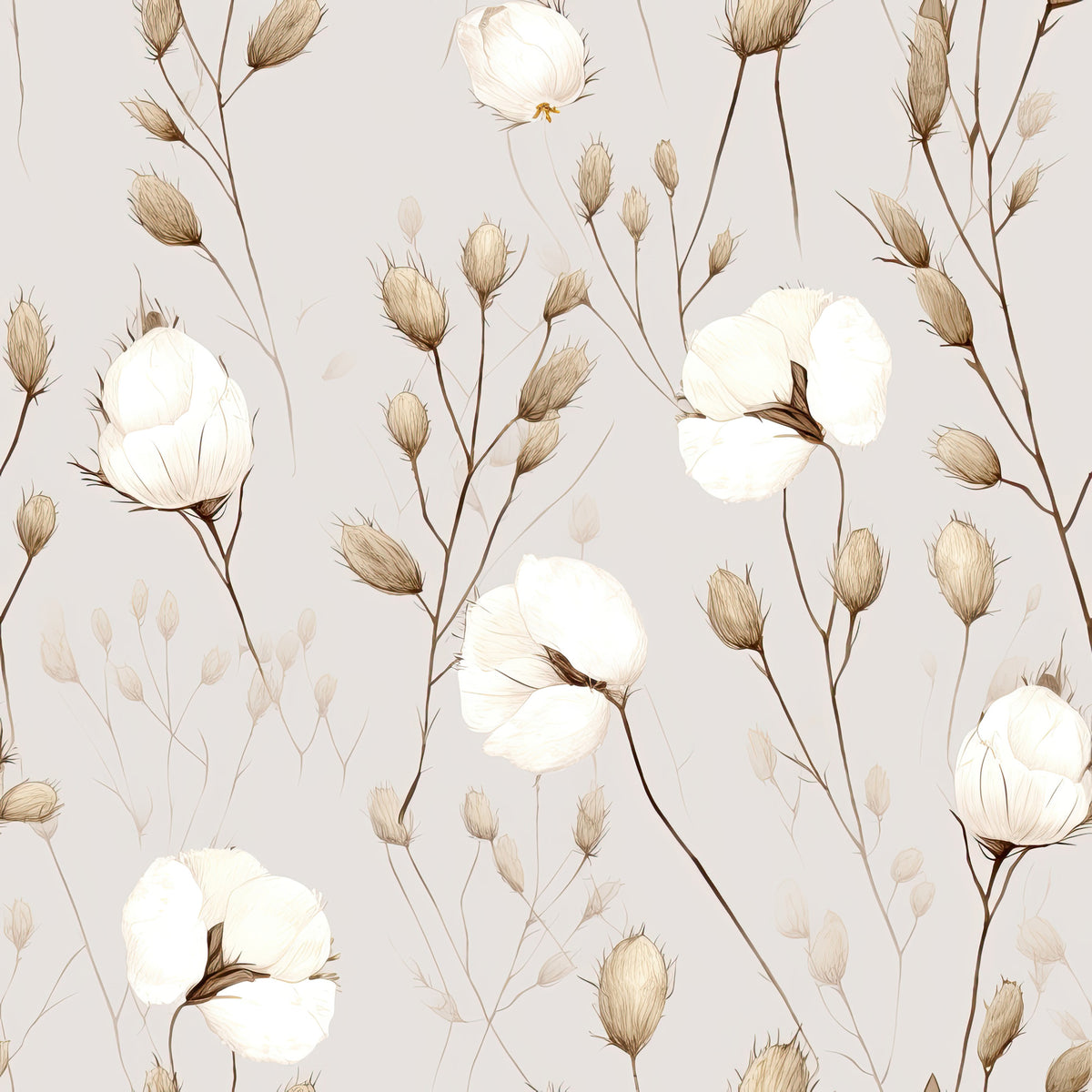Cotton Flowers Pattern 1 Quilting Cotton Fabric