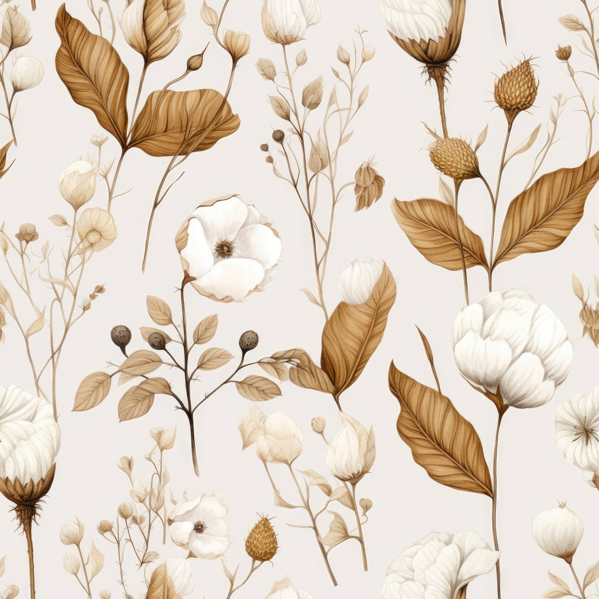 Cotton Flowers Pattern 11 Quilting Cotton Fabric