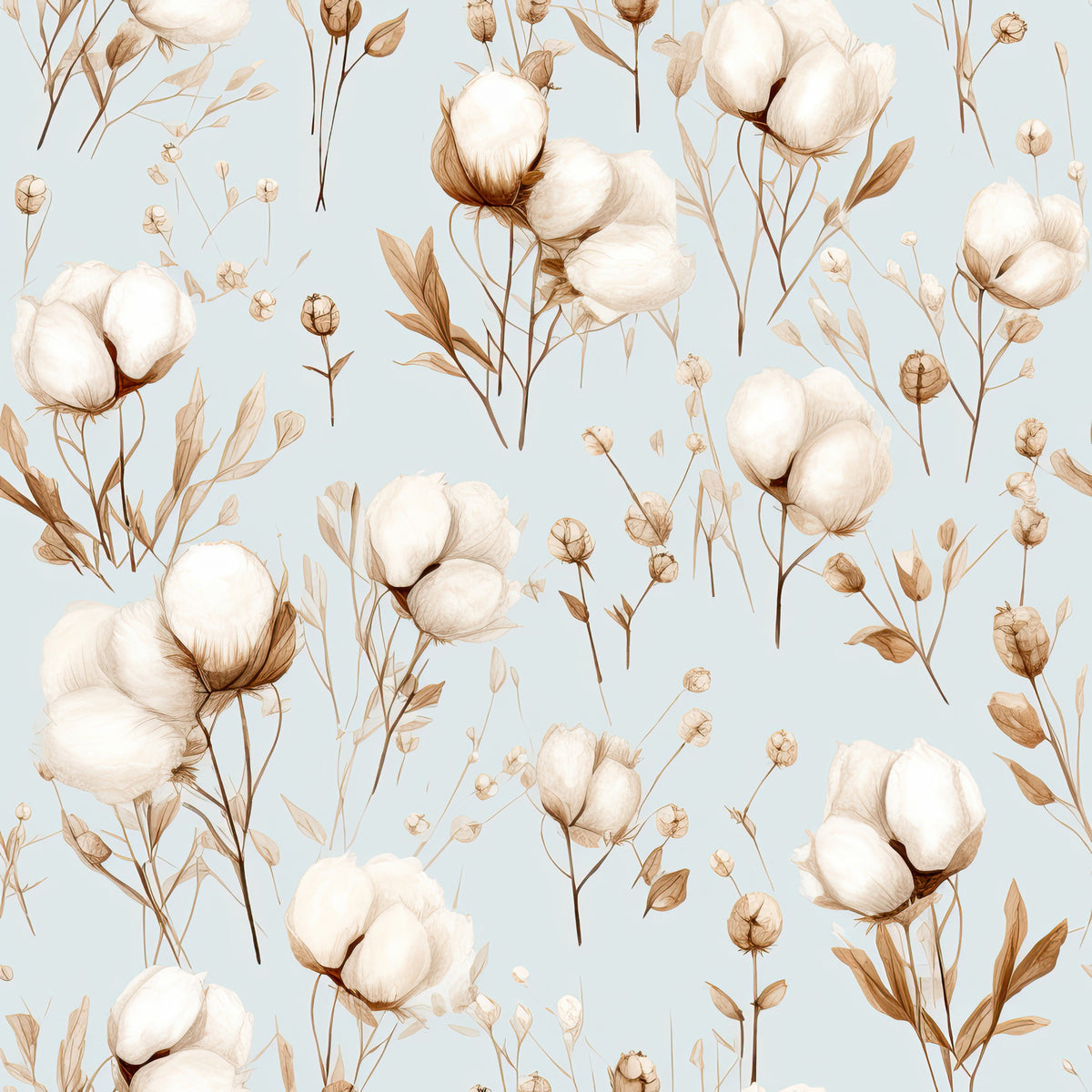 Cotton Flowers Pattern 3 Quilting Cotton Fabric